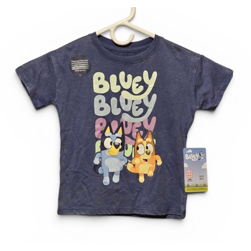 NWT Bluey Bingo Toddler Graphic T-Shirt Purple Short Sleeve Tee 2T 4T